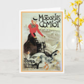 ヴィンテージフランスのなPOSTERARTの挨拶状 カード (黄色い花)