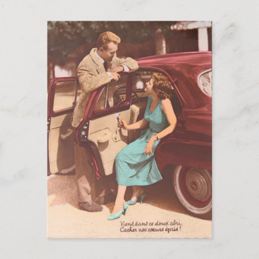 ヴィンテージフランスのなStのバレンタインの郵便はがき1 シーズンポストカード (正面)