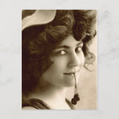 ヴィンテージフランスのに甘いさくらんぼ ポストカード (正面)