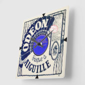 ヴィンテージフランスののカバーの壁時計の記録 スクエア壁時計 (傾斜)