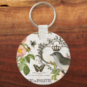 ヴィンテージフランスののキーチェーン付き キーホルダー (正面)