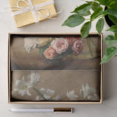 ヴィンテージフランスののバラとユリ 薄葉紙 (ギフト)