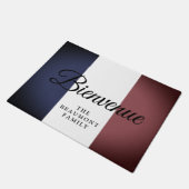 ヴィンテージフランスののフランスカスタム国旗 ドアマット (アングル)