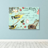 ヴィンテージフランスのの引き伸ばしキャンバス キャンバスプリント (インサイチュ (ウッドフロア))