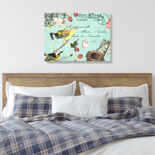 ヴィンテージフランスのの引き伸ばしキャンバス キャンバスプリント (インサイチュ (寝室))