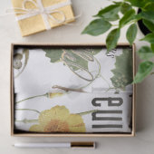 ヴィンテージフランスのの植物性ビーフローラの分離 薄葉紙 (ギフト)