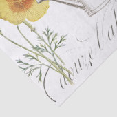 ヴィンテージフランスのの植物性ビーフローラの分離 薄葉紙 (詳細)