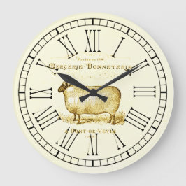 ヴィンテージフランスのの羊 ラージ壁時計