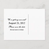 ヴィンテージフランスのの飾り付け日付はがき 案内ポストカード (裏面)