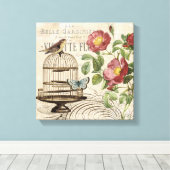 ヴィンテージフランスのの鳥居の引き伸ばしキャンバス キャンバスプリント (インサイチュ (ウッドフロア))