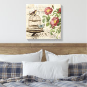 ヴィンテージフランスのの鳥居の引き伸ばしキャンバス キャンバスプリント (インサイチュ (寝室))