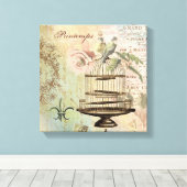 ヴィンテージフランスのの鳥居の引き伸ばしキャンバス キャンバスプリント (インサイチュ (ウッドフロア))