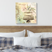 ヴィンテージフランスのの鳥居の引き伸ばしキャンバス キャンバスプリント (インサイチュ (寝室))