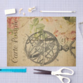 ヴィンテージフランスのはがきアームリア球デコップページ 薄葉紙 (クラフト)