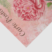 ヴィンテージフランスのはがきピンクの花の切り離し 薄葉紙 (詳細)