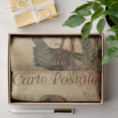 ヴィンテージフランスのはがきフクロウ 薄葉紙 (ギフト)