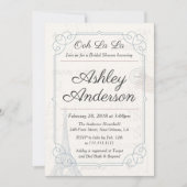 ヴィンテージフランスのはがきブライダルシャワー招待状 招待状 (正面)