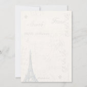 ヴィンテージフランスのはがきベビーシャワー招待状 招待状 (裏面)