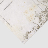 ヴィンテージフランスのはがきワイルドフラワーティッシュペーパー 薄葉紙 (詳細)