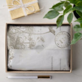 ヴィンテージフランスのはがきワイルドフラワーティッシュペーパー 薄葉紙 (ギフト)