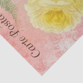 ヴィンテージフランスのはがき黄色バラ切り離し 薄葉紙 (詳細)