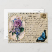 ヴィンテージフランスのはがき ポストカード (正面/裏面)