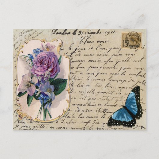 ヴィンテージフランスのはがき ポストカード (正面)