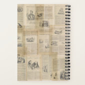 ヴィンテージフランスのをテーマグランジにした ノートブック (裏面)