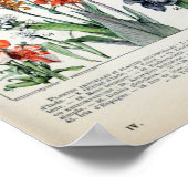 ヴィンテージフランスのアドルフェミロフラワーズ ポスター (角)