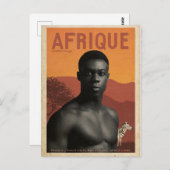 ヴィンテージフランスのアフリカ旅行 ポストカード (正面/裏面)