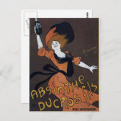ヴィンテージフランスのアブシンザのポスター ポストカード (正面/裏面)
