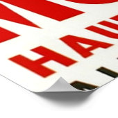 ヴィンテージフランスのアルプスゴンドラウィンタースポーツスキー場 ポスター (角)