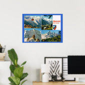 ヴィンテージフランスのアルプス、シャモニー山ブラン ポスター (ホームオフィス)