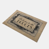 ヴィンテージフランスのアンティークパーソナライズされた枠 ドアマット (アングル)