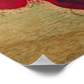 ヴィンテージフランスのアートプリント、レトロ女性と鳥 ポスター (角)