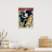 ヴィンテージフランスのアールヌーボーカンカン踊り ポスター (キッチン)