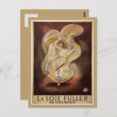 ヴィンテージフランスのアールヌーボーダンス ポストカード (正面/裏面)