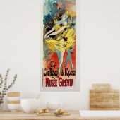 ヴィンテージフランスのアールヌーボーバレエ縦旗 ポスター (キッチン)