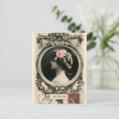 ヴィンテージフランスのアールヌーボーフォトフレームテンプレート シーズンポストカード (スタンド正面)