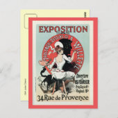 ヴィンテージフランスのアールヌーボー博覧会 ポストカード (正面/裏面)