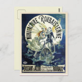 ヴィンテージフランスのアールヌーボー自転車 ポストカード (正面/裏面)