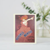 ヴィンテージフランスのアールヌーボー酒 ポストカード (スタンド正面)