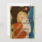 ヴィンテージフランスのイラストレーション ポストカード (正面/裏面)