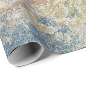 ヴィンテージフランスのインスパイアパステルブルーラッピング紙 ラッピングペーパー (ロールコーナー)