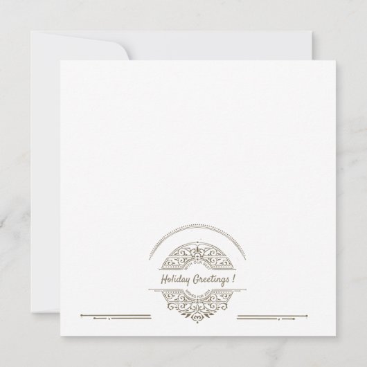 ヴィンテージフランスのウィンターガールクリスマスホリデー カード (裏面)