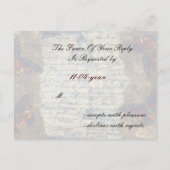 ヴィンテージフランスのウェディングsvpカード インビテーションポストカード (裏面)