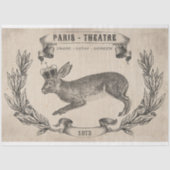 ヴィンテージフランスのウサギ(クラウン・デコpage付) 薄葉紙 (正面)