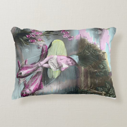 ヴィンテージフランスのエイプリルフールピスタード アクセントクッション (正面)