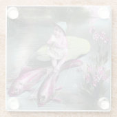 ヴィンテージフランスのエイプリルフールピスタード ガラスコースター (裏面)