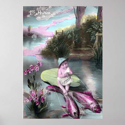 ヴィンテージフランスのエイプリルフールピスタード ポスター (正面)